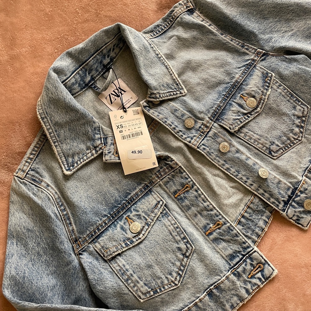 Zara Light Blue Jean Jacket